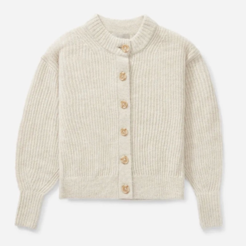 Everlane alpaca cardigan sweater crop like new